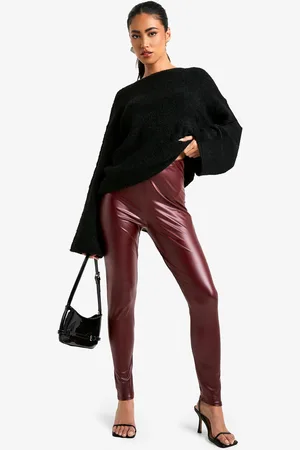 Boohoo Womens High Waisted Pu Leggings - - 6