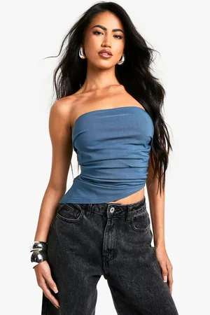 Boohoo Womens Bengaline Strapless Asym Hem Corset - - 12