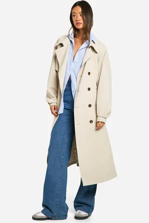 Boohoo Womens Tall Oversized Raglan Sleeve Trench Coat - - 8