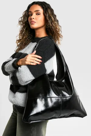 Boohoo Womens Leather Look Slouchy Tote Bag - - One Size