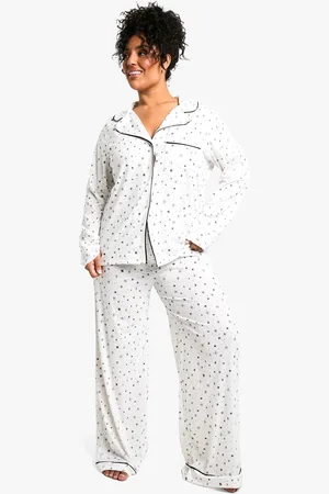 Boohoo Womens Plus Star Print Trouser Pj Set - - 18