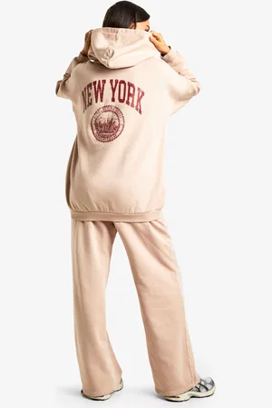 Boohoo Womens Tall Acid Wash New York Back Print Tracksuit - - S