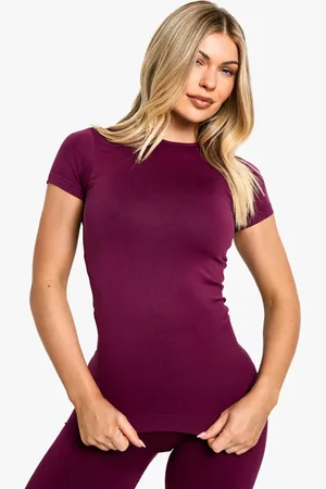 Boohoo Womens Premium Sculpt Seamless Short Sleeve Top - - S