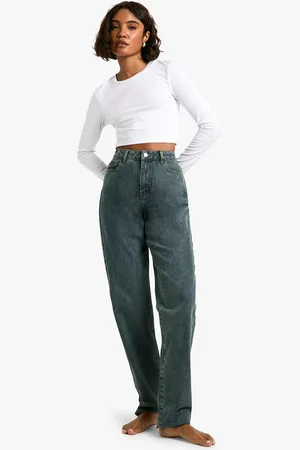 Boohoo Womens Tall 36 Inch Basic Straight Leg Jeans - - 8