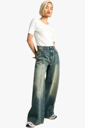 Boohoo Womens Seam Detail Straight Leg Jean - - 6