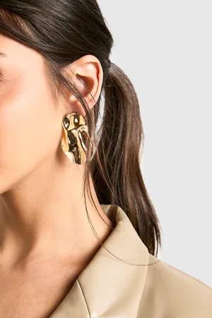 Boohoo Womens Abstract Stud Statement Earrings - - One Size