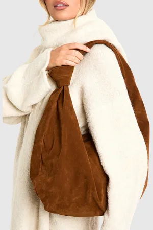 Boohoo Womens Faux Suede Knot Detail Shoulder Bag - - One Size