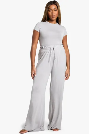 Boohoo Womens Plus Wide Leg Modal Lounge Trouser - - 16