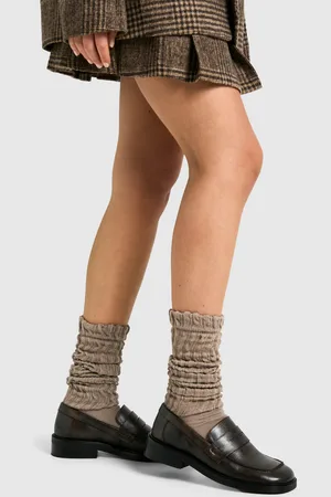 Boohoo Womens Single Knitted Slouchy Socks - - One Size