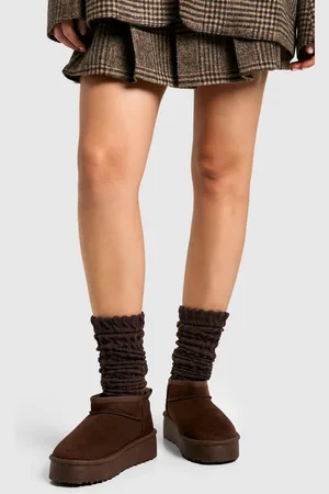 Boohoo Womens Single Knitted Slouchy Socks - - One Size