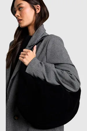 Boohoo Womens Faux Suede Slouchy Shoulder Bag - - One Size