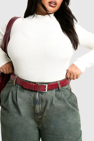 Boohoo Womens Plus Cherry Chunky Buckle Waist Belt - One Size