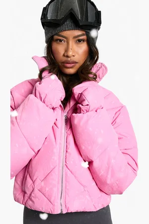 Boohoo Womens Ski Puffer Jacket With Gloves - - 8