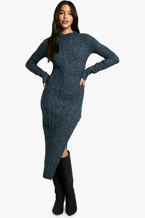 Boohoo Womens Marl Knitted Midaxi Dress - - S