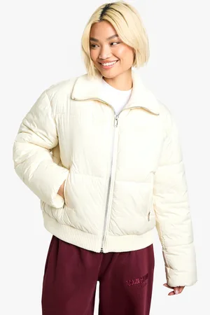 Boohoo Womens Rib Detail Puffer Jacket - - 8