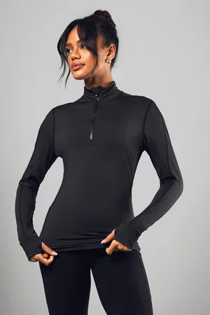 Boohoo Womens Dsgn Studio Sport Half Zip Loose Fit Sports Top - - S