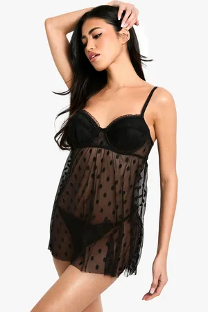 Boohoo Womens Cupped Bust Mesh Babydoll - - 6