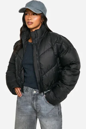 Boohoo Womens Petite Quilted Funnel Neck Puffer Jacket - - 6