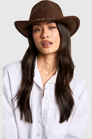 Boohoo Womens Strap Detail Western Cowboy Hat - - One Size
