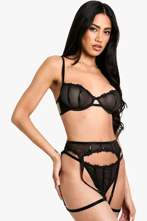 Boohoo Womens Pu Binding Underwire Bra - - 38C
