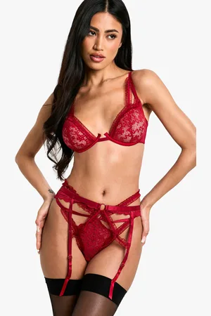 Boohoo Womens Ruffle Trim Cutout Suspender - - 6