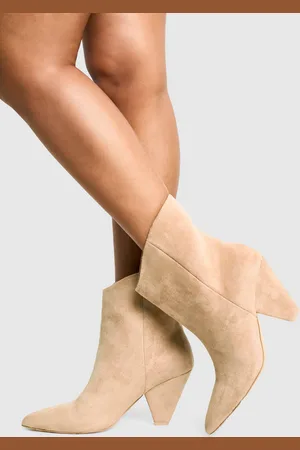 Boohoo Womens Cone Heel Pointed Ankle Boots - - 3