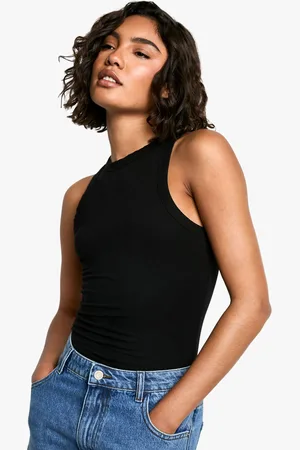 Boohoo Womens Tall Basic Racer Neck Bodysuit - - 6