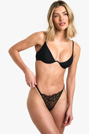 Boohoo Womens Premium Heart Cire Embroidered String - - 6