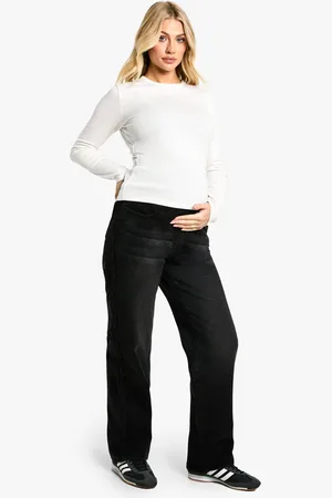 Boohoo Womens Maternity Over The Bump Boyfriend Jeans - - 8