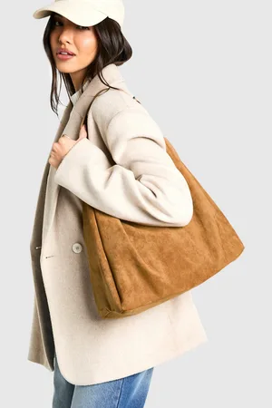 Boohoo Womens Faux Suede Slouchy Shoulder Bag - - One Size