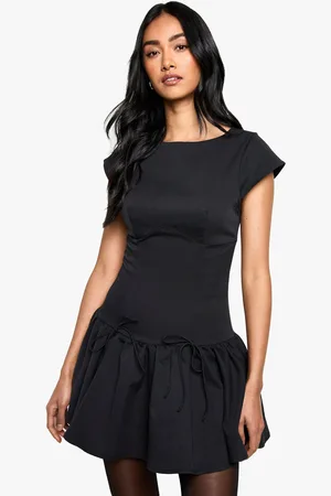 Boohoo Womens Woven Cap Sleeve Mini Skater Dress - - 8