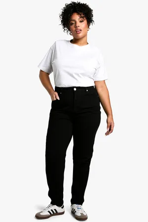 Boohoo Womens Plus High Waist Mom Jeans - - 16