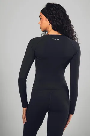 Boohoo Womens Dsgn Studio Sports Supersoft Seam Detail Long Sleeve Top - - S
