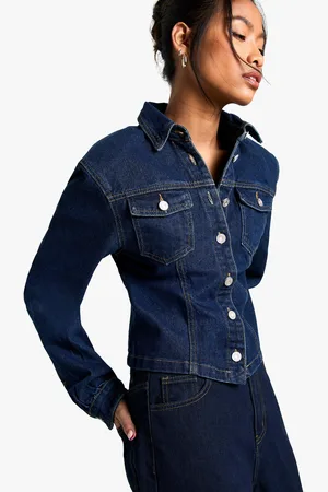 Boohoo Womens Shoulder Pad Detail Denim Jacket - - 12