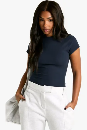 Boohoo Womens Basics Short Sleeve Crew Neck Bodysuit - - 10
