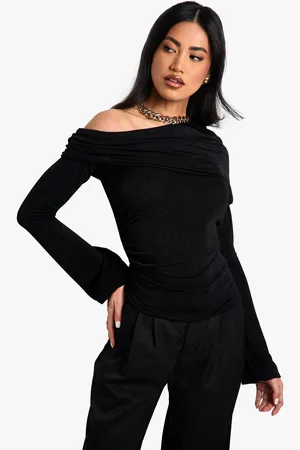 Boohoo Womens Acetate Slinky One Shoulder Bardot - - 6