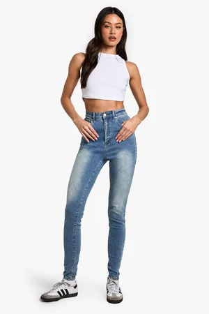 Boohoo Womens The Tall High Waist Skinny Jean - - 8/34L