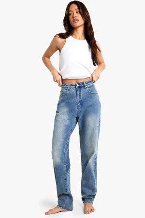 Boohoo Womens The Tall High Waist Mom Jean - - 8/34L
