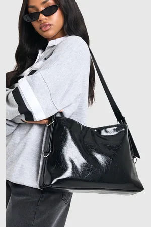 Boohoo Womens Distressed Leather Look Shoulder Bag - - One Size