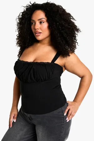 Boohoo Womens Plus Ruched Strappy Corset - - 16