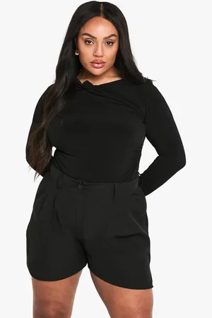 Boohoo Womens Plus Twist Detail Rouched Bodysuit - - 16