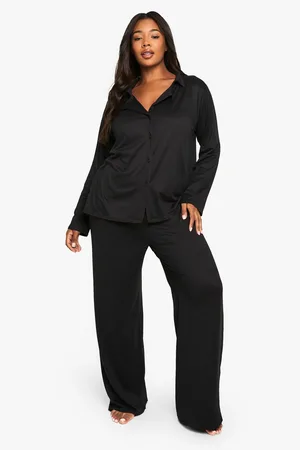 Boohoo Womens Plus Basic Shirt & Trouser Pj Set - - 16