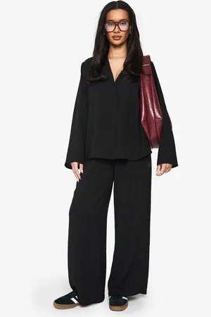 Boohoo Womens Woven Oversized Shirt & Drawstring Trouser Co-Ord - - 6