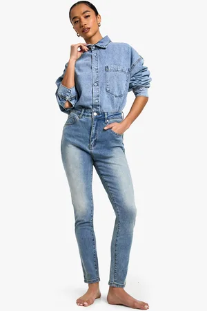 Boohoo Womens The Petite High Waist Skinny Jean - - 6/26L