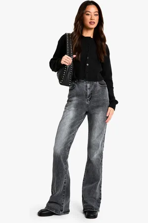 Boohoo Womens The Tall High Waist Flared Jean - - 8/34L