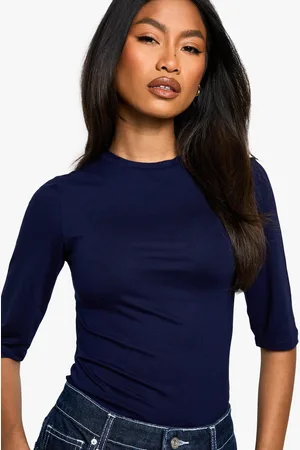 Boohoo Womens 3/4 Sleeve Crew Neck Bodysuit - - 6