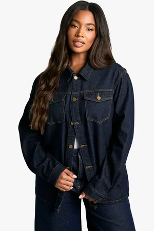 Boohoo Womens Plus Denim Shacket - - 16