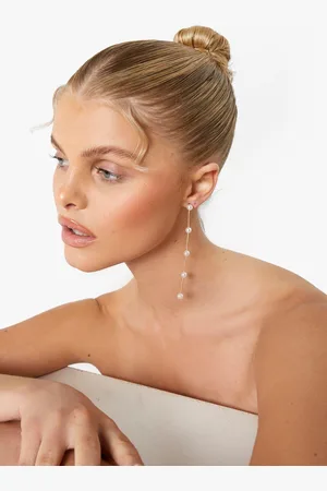 Boohoo Womens Pearl Drop Statement Earrings - - One Size