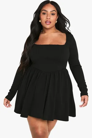 Boohoo Womens Plus Corset Detail Skater Dress - - 16