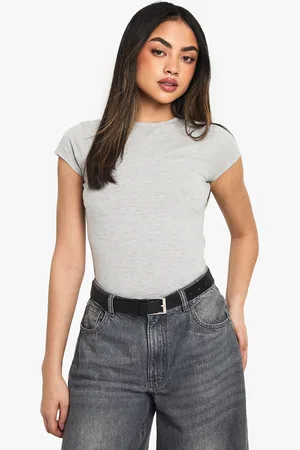 Boohoo Womens Basics Short Sleeve Crew Neck Bodysuit - - 6
